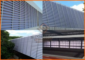 Veneziana industrial Fachada em Policarbonato com alta durabilidade, resistência e eficiência para obras industriais