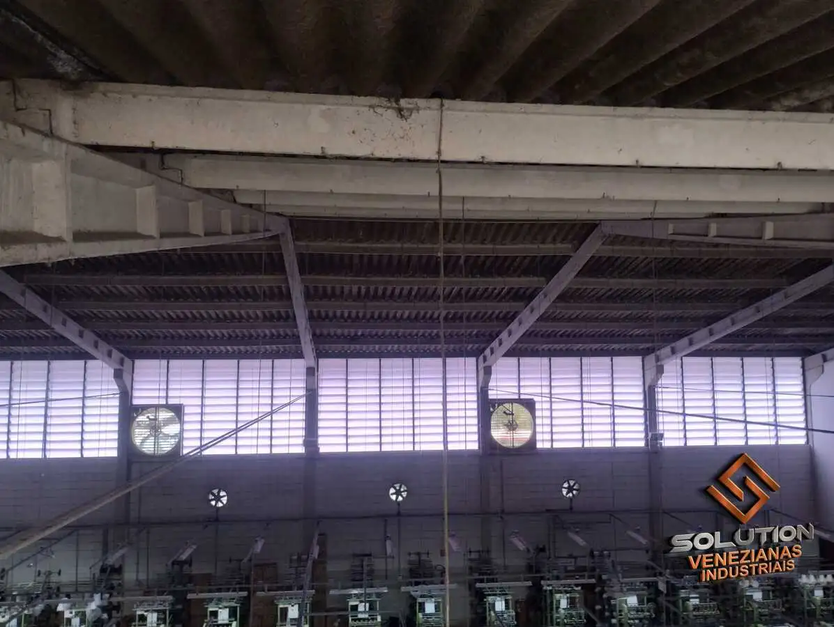 veneziana industrial de policarbonato iluminação
