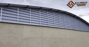 Veneziana Industrial Mais Luz Veneziana Industrial Mais Luz da Solution, iluminação natural para galpões