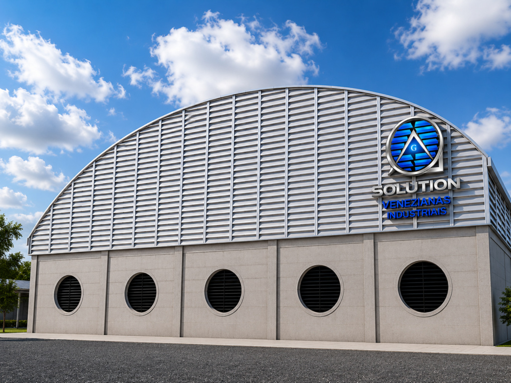 Veneziana Industrial No Seu Dia A Dia e a sustentabilidade na indústria Veneziana Industrial No Seu Dia a Dia instalada em galpão industrial, proporcionando ventilação natural, conforto térmico e melhor circulação de ar para ambientes produtivos.