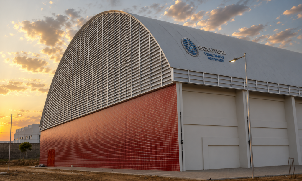 Veneziana Industrial Valor Justo Veneziana Industrial com excelente custo-benefício instalada em galpão, oferecendo ventilação eficiente, conforto térmico e valor justo para projetos industriais.