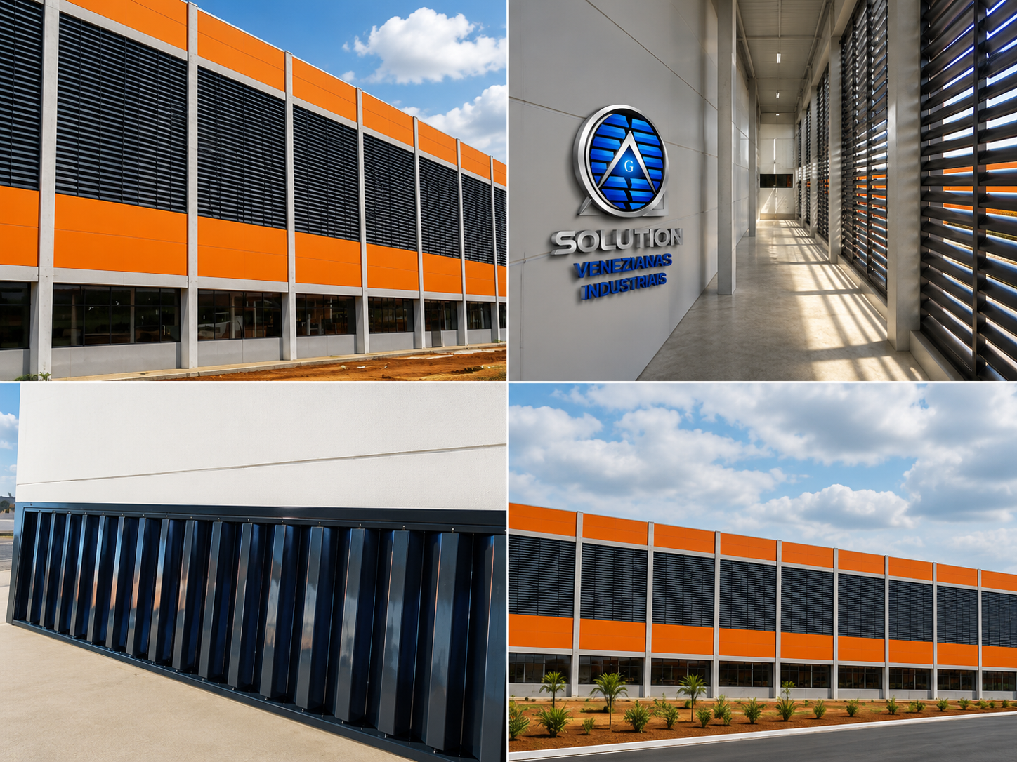 Veneziana Industrial Luz Constante instalada em galpão industrial, proporcionando iluminação natural contínua, ventilação eficiente e mais conforto no ambiente.