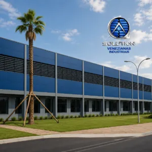 Venezianas Industriais para Ginásio instaladas em estrutura esportiva, proporcionando ventilação natural e conforto térmico.