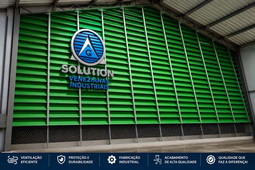 Transforme seu galpão com ventilação natural utilizando venezianas industriais, melhorando a circulação de ar, iluminação natural, conforto térmico e eficiência em ambientes industriais.