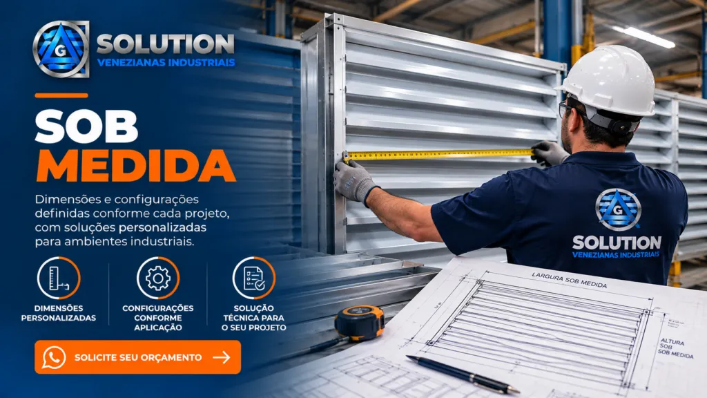 Venezianas industriais fabricadas sob medida